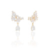 Ear Cuff Gotas Zircõnia Banhado a Ouro 18K