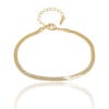 Pulseira Malha Fita 3 mm Banhado a Ouro 18K