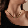 Choker Riviera Turmalina Banhado a Ouro 18K