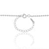 Gargantilha Longa Bolinhas 2 mm Ródio Branco
