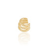 Piercing Três Filetes Detalhes Banhado a Ouro 18K