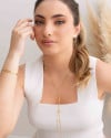 Bracelete Dois Filetes 6 mm Banhado a Ouro 18K