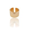 Anel Liso 13mm Tamanho 15 Banhado a Ouro 18K