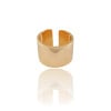 Anel Liso 13mm Tamanho 16 Banhado a Ouro 18K