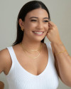 Pulseira Trançada Oca 3mm Banhado a Ouro 18K