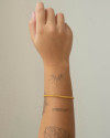 Pulseira Trançada Oca 3mm Banhado a Ouro 18K