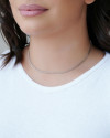 Choker Riviera Cristal 1.2mm Ródio Branco