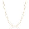Gargantilha Elos Ovais 6mm Banhado a Ouro 18K