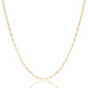 Gargantilha Elos Retos 2 mm Banhado a Ouro 18K - 45 cm