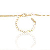 Gargantilha Elos Retos 2 mm Banhado a Ouro 18K - 45 cm