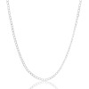 Gargantilha Longa Grumet 3mm Ródio Branco