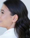 Piercing Entrelaçado Liso Banhado a Ouro 18K