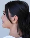 Piercing em X Liso Banhado a Ouro 18K