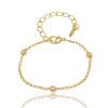 Pulseira Infantil Elos Portugueses com Bolinha Banhado a Ouro 18K