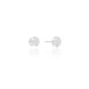 Brinco Redondo Achatado 6mm Ródio Branco