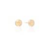 Brinco Redondo Achatado Liso 8 mm Banhado a Ouro 18K
