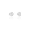 Brinco Redondo Achatado Liso 8 mm Ródio Branco