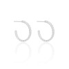 Brinco Argola Torcida 2 cm Ródio Branco