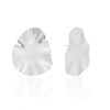 Brinco Orgânico Oval Ródio Branco
