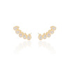Ear Cuff Gotas Zircônia Banhado a Ouro 18K