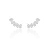 Ear Cuff Gotas Zircônia Ródio Branco