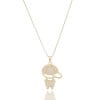 Gargantilha Filho Menino Cravejado Cristal Banhado a Ouro 18K - 45 cm