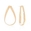 Brinco Gota Lisa com Detalhes Banhado a Ouro 18K