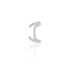 Piercing Liso Dois Filetes Ródio Branco
