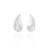 Brinco Gota Lisa 2.6 cm Ródio Branco
