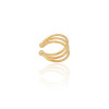 Piercing Três Filetes Banhado a Ouro 18K