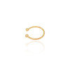 Piercing Liso Detalhes Bolinhas Banhado a Ouro 18K