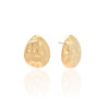 Brinco Gota Martelado Oca Banhado a Ouro 18K