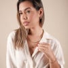 Brinco Gota Martelado Oca Banhado a Ouro 18K