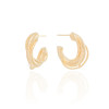Brinco Argola Detalhes Entrelaçados 2.1 cm Banhado a Ouro 18K