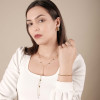 Brinco Argola Detalhes Entrelaçados 2.1 cm Banhado a Ouro 18K