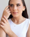 Anel Falange Plaquinhas Redondas Tamanho 12 Banhado a Ouro 18K