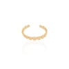 Anel Falange Plaquinhas Redondas Tamanho 12 Banhado a Ouro 18K