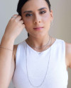 Pulseira Elos Bolinhas 2.5 mm Ródio Branco