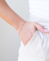 Pulseira Elos Bolinhas 2.5 mm Ródio Branco
