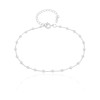 Pulseira Elos Bolinhas 2.5 mm Ródio Branco