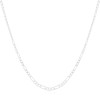 Gargantilha Fígaro 4 mm Ródio Branco