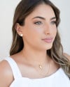 Gargantilha Corações Vazados 3 mm Banhado a Ouro 18K