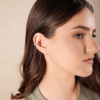Piercing Corações Cravejados Cristal e Lisos Banhado a Ouro 18K