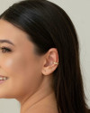 Piercing Corações Cravejados Cristal e Lisos Banhado a Ouro 18K