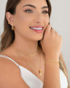 Piercing Corações Lisos e Cravejado Cristal Banhado a Ouro 18K