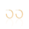 Brinco Argola Tubo Liso 2.2 cm Banhado a Ouro 18K