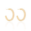 Brinco Argola Tubo Liso 2.8 cm Banhado a Ouro 18K