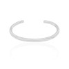 Bracelete Tubo Liso Ródio Branco