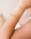 Bracelete Torcido 5 mm Banhado a Ouro 18K