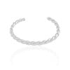 Bracelete Torcido 5mm Ródio Branco